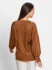 Heine Satinbluse in cognac