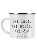 Mr. & Mrs. Panda Becher Spruch Sei du Mutig mit Spruch in Weiß