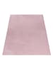 KADIMA DESIGN Teppich Kurzflor Uni-Look Polyester Wohnzimmer waschbar in Rosa