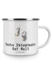 Mr. & Mrs. Panda Emaille Becher Pinguin Beste Erfindungante der Wel... in Weiß