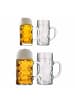 Stölzle 4er Set Bierkrüge Isar in 0,5l + 1l in transparent