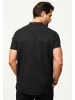 behype Kurzarmhemd - als Sommerhemd aus Leinen im Regular-Fit in Schwarz