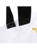 Mr. & Mrs. Panda Tote Bag Giraffe Zufrieden mit Spruch in Weiß