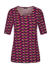 GOLDNER Shirt Shirt in pink / aubergine / pfirsich / gemustert