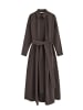 Polo Club Kleider WOMAN GISELE DRESS LONG SLEEVE RELAXED FIT in Dunkle Schokolade