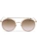 styleBREAKER Sonnenbrille in Gold / Braun Verlauf