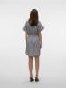 Vero Moda Gestreiftes Hemdkleid mit Taillenband und Knöpfen in Schwarz-Weiß