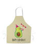 Mr. & Mrs. Panda Grillschürze Avocado Geburtstag mit Spruch in Gelb Pastell