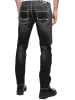 Rusty Neal Jeans Hose "TOYAMA" Regular Fit mit Kontrast Naht in Black Used