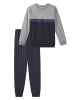 LE JOGGER Pyjama in navy / grau meliert