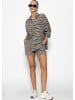 SASSYCLASSY Oversize Musselin Bluse in Taupe