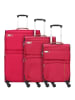 D&N Travel Line 6704 4-Rollen Kofferset 3tlg. in pink