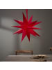 MARELIDA Papierstern 3D Stern mit Dekoband hängend 18-zackig D: 55cm in rot