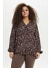 KAFFE curve Langarm-Bluse KColanda Regular fit in Black, Apple Butter Flower