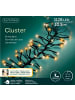 LUMINEO Lichterkette CLUSTER 1128 LED 10,5 m, schwarzes Kabel klassisch warm warm weiß