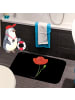 Mr. & Mrs. Panda Duschvorleger Blume Mohnblume ohne Spruch in Schwarz