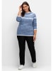 sheego Norwegerpullover in jeansblau