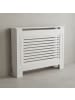 KADIMA DESIGN Heizkörperverkleidung | Weiß, 112x82x19cm, Lamellen