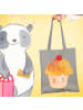 Mr. & Mrs. Panda Umhängetasche Cupcake ohne Spruch in Light Grey
