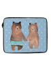 Mr. & Mrs. Panda Laptoptasche Bär Freundin ohne Spruch in Blau Pastell