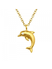 Alexander York Kette mit Anhänger DELFIN Zirkonia in Gold aus 925 Sterling Silber, 2-tlg.