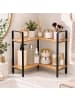 relaxdays Arbeitsplatten-Regal in Natur/ Schwarz - (B)30 x (H)33 x (T)30 cm