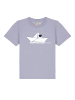 wat? Apparel T-Shirt Astronaut in paper boat in Lavender