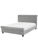 Beliani 2-tlg Doppelbett AVALLON in Grau/Schwarz