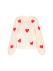 myMo Women Sweater in offwhite red