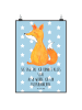 Mr. & Mrs. Panda Bild Einhorn Fuchs mit Spruch in Blau Pastell