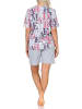 NORMANN Kurzarm Schlafanzug Pyjama Shorty - 85311 in grau