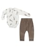 Jacky 2-tlg. Set Wickelbody & Jogginghose - Giraffe in braun,weiss