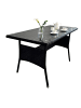 relaxdays Gartentisch in Schwarz - (B)100 x (H)70 x (T)60 cm