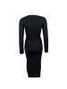 Roberto Geissini Strickkleid Business Schwarz