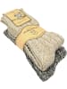 normani 2 Paar Norweger-ABS-Socken mit Schafwolle in Braun/Beige