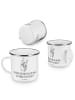 Mr. & Mrs. Panda Camping Emaille Tasse Bräutigam Gentleman mit S... in Weiß