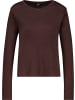 monari Langarmshirt mit Strassdetails in black coffee