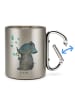 Mr. & Mrs. Panda Kaffeetasse Elefant Seifenblasen ohne Spruch in Silber