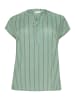 KAFFE curve Ärmellose Bluse KCsida Regular fit in Grey / Granite Green Stripe