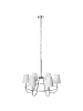 Beliani Kronleuchter YAMETHIN in Silber/Weiß - (W) 71 x (H) 145 x (L) 71 cm