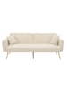 ABRIHOME Schlafsofa mit Bettfunktion und Kissen in Beige