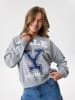 TWO SOON Sweatshirt in Grey Melange