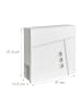 relaxdays Briefkasten in Weiß - (B)37 x (H)37,5 x (T)10,5 cm