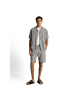 TOM TAILOR Denim Short in black greyish stripe