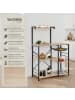 tectake Küchenregal Crawley 90 x 40 x 131,5 cm, Industrial Holz hell, Eiche Sonoma