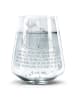 Mr. & Mrs. Panda Trinkglas Igel Federschmuck mit Spruch in Transparent