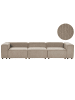 Beliani 3-tlg Modulsofa ARDAL in Braun/Schwarz