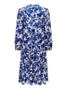 ONLY Mediterranes Kleid Legerer Midi Dress mit Knopfleiste in Blau