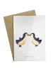 Mr. & Mrs. Panda Grußkarte Pinguin Liebe ohne Spruch in Weiß