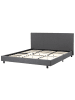 Beliani Doppelbett ALBI in Grau/Schwarz - (W) 190 x (H) 94 x (L) 211 cm